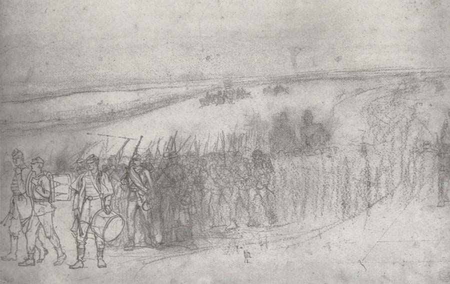 Winslow Homer Marching Infantry Column